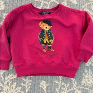 Polo Ralph Lauren Little Girls Polar Bear Fleece Crewneck Sweatshirt